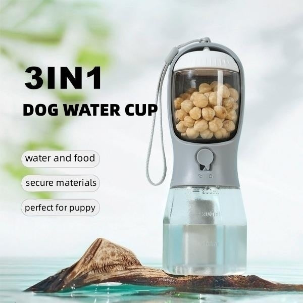 Multifunctional Portable 3-in-1 Pet Cup – Water, Food & Waste
